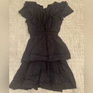 Aqua black girls mini dress
